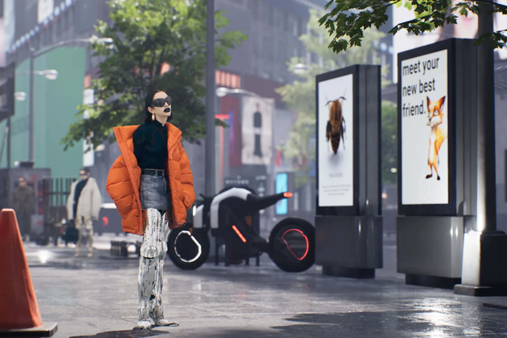 Screenshot from Balenciaga’s Afterworld game