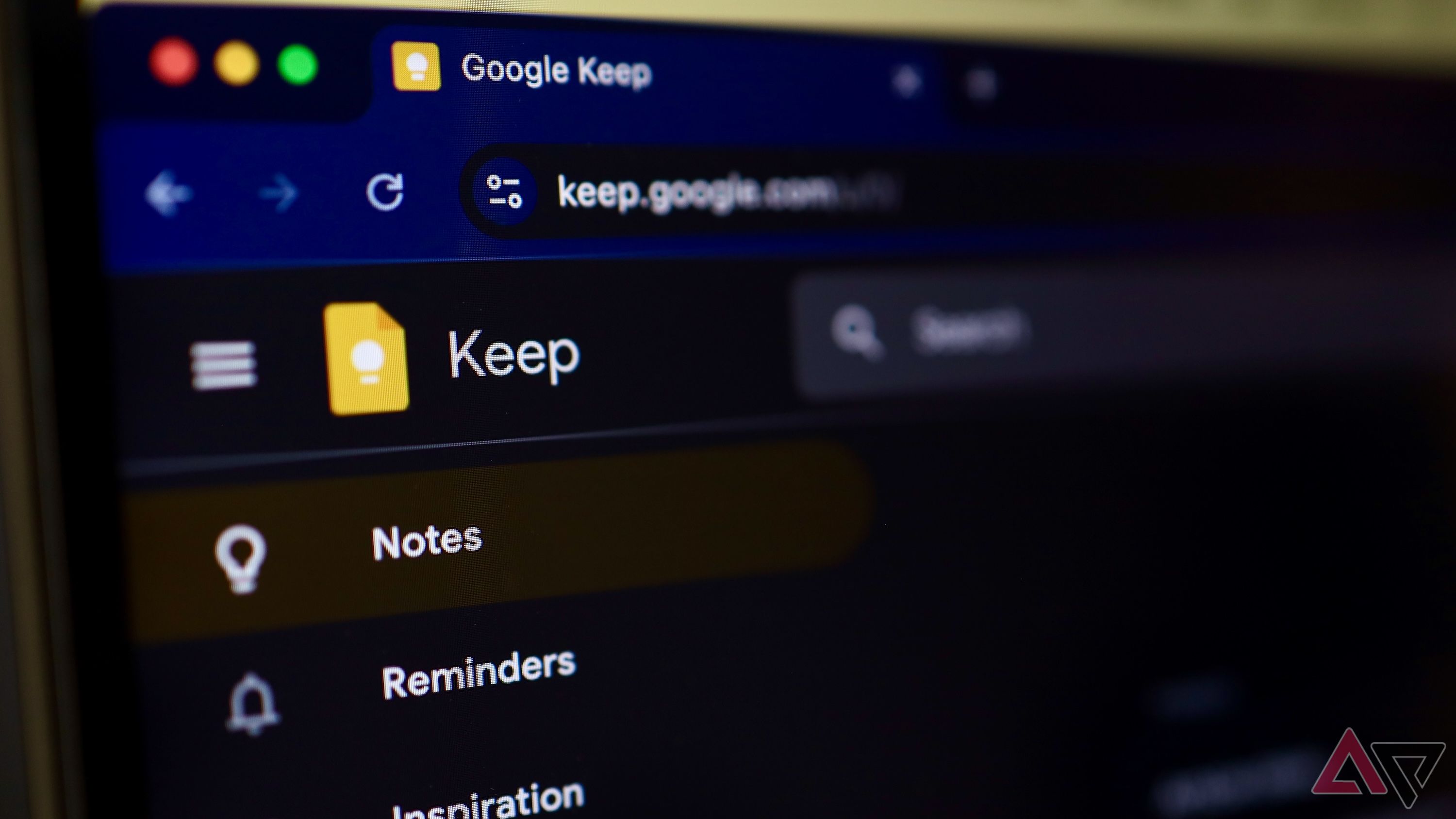 Google Keep on the web