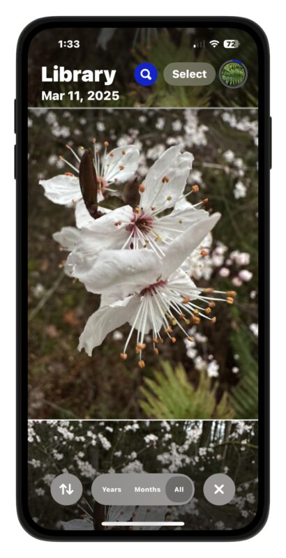 How to adjust Photos thumbnail photo size on iPhone and iPad
