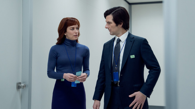 Helena and Mark S. on the severed floor in Severance