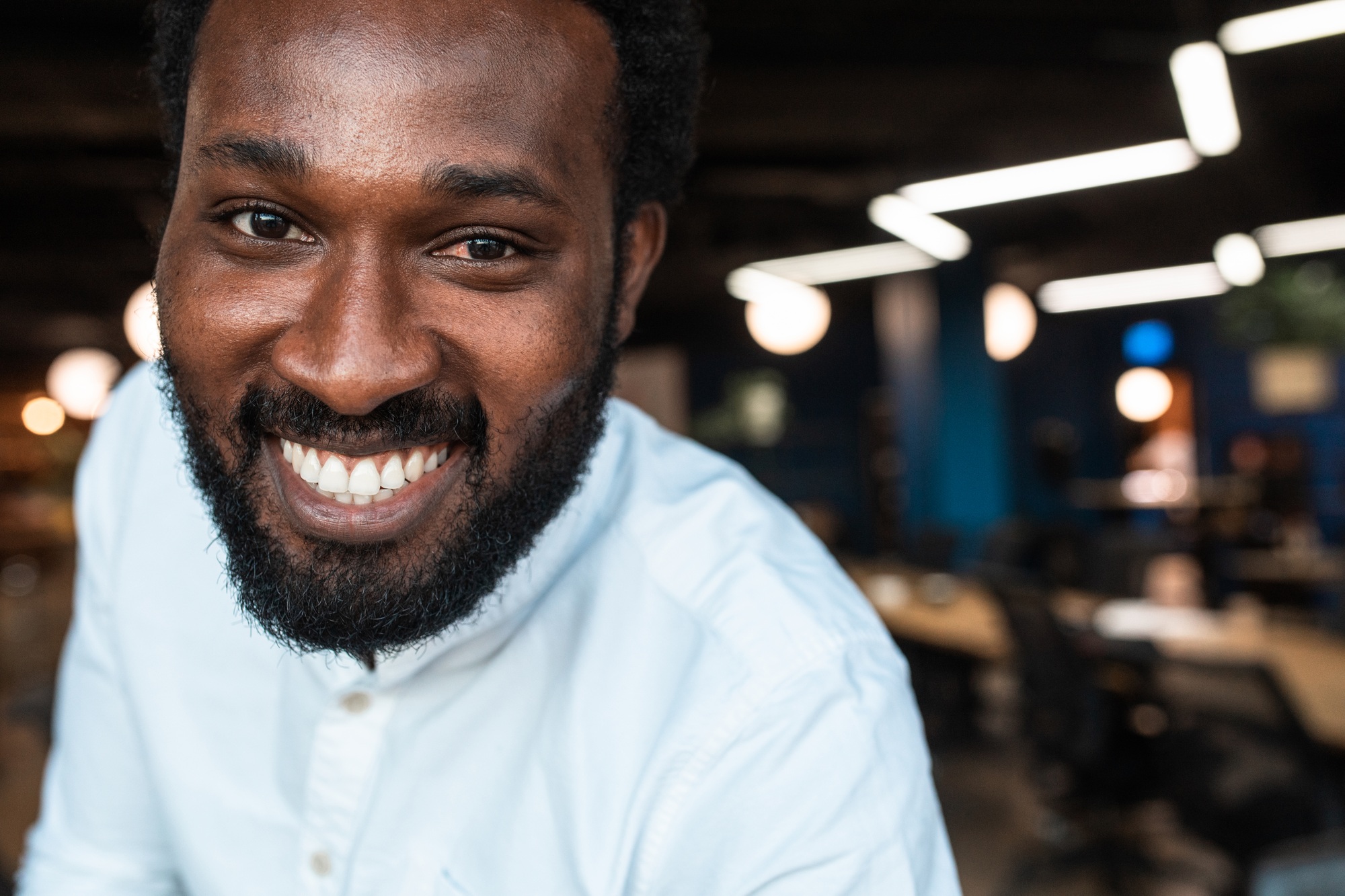 cinematic image of a multiethnic business team
