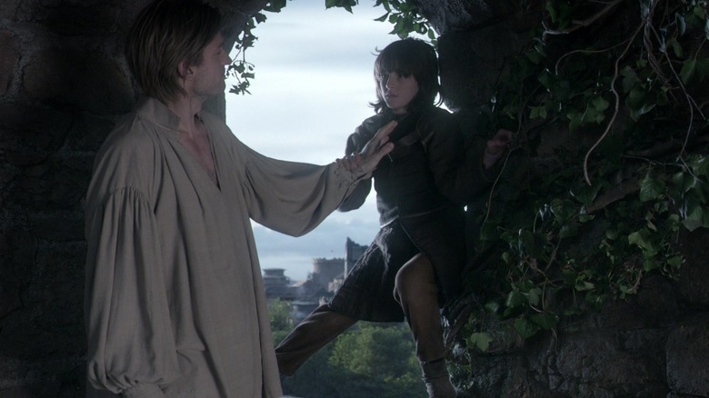 Jaime pushing Bran out of a window in the Game of Thrones pilot