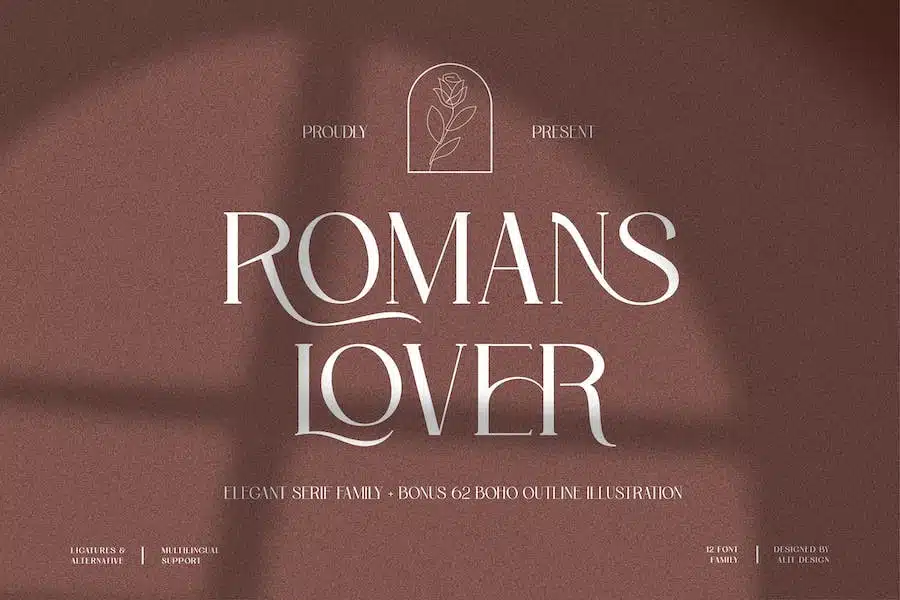 An elegant serif Roman font