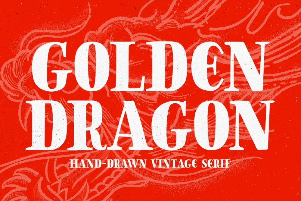 Golden Dragon – Hand-drawn Serif