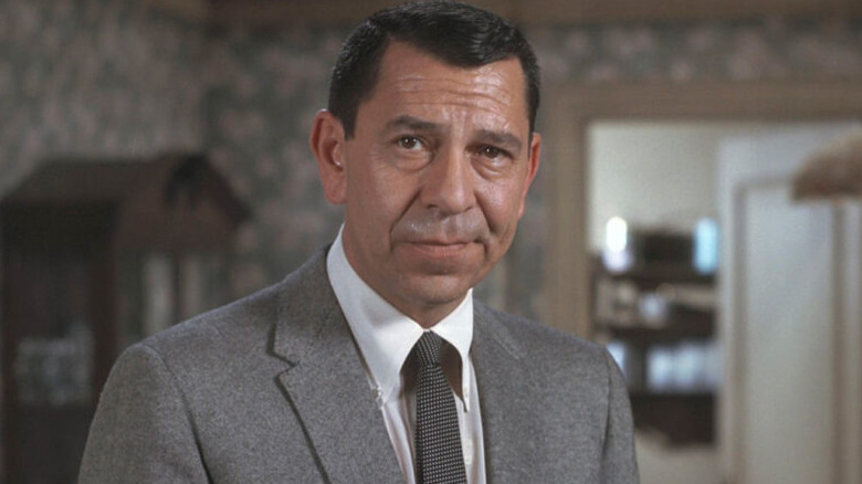 Detective Joe Friday looking concerned in Dragnet