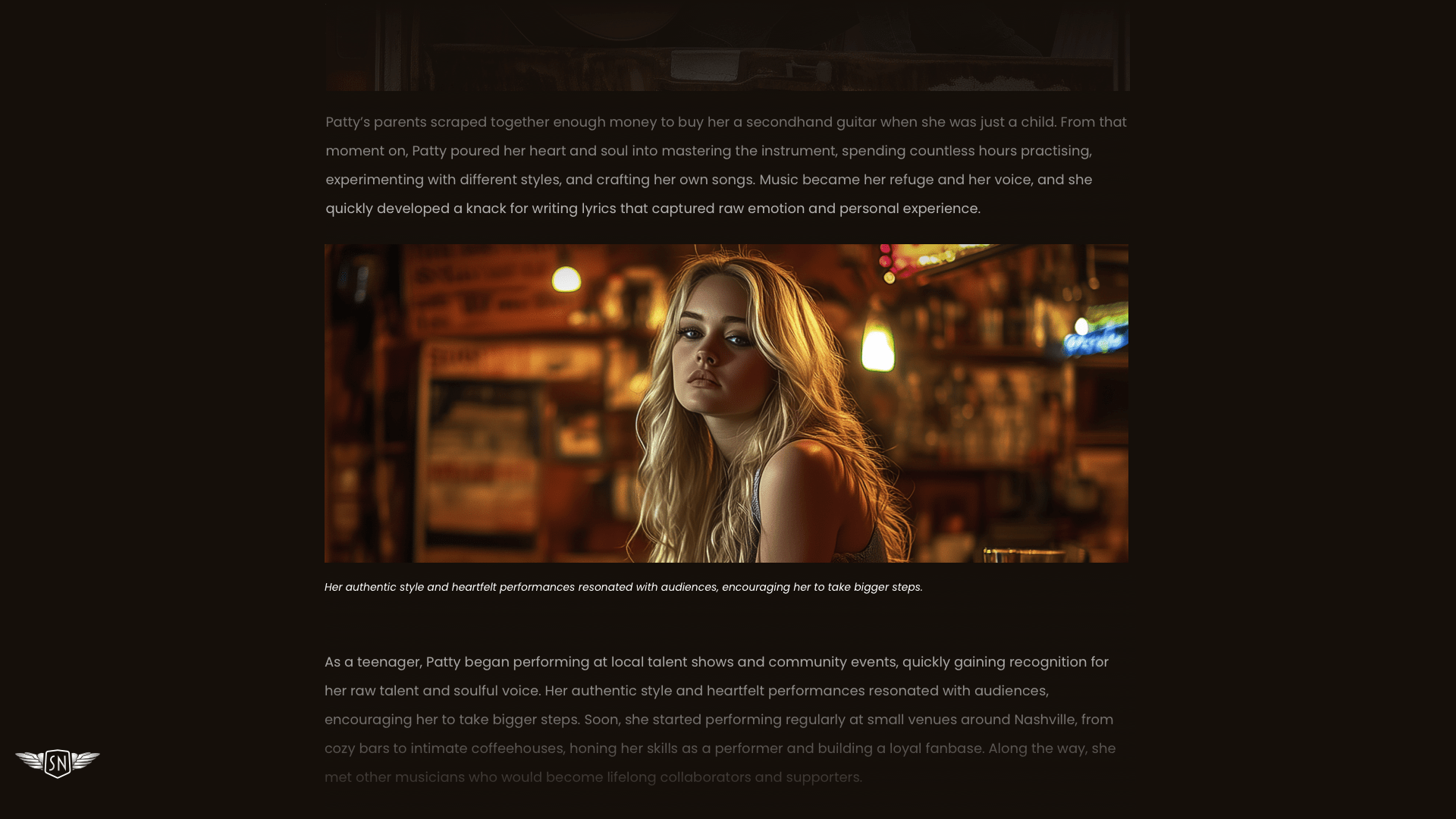 A small caption, tucked beneath a picture.