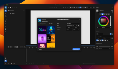 “Create New Project” dialog