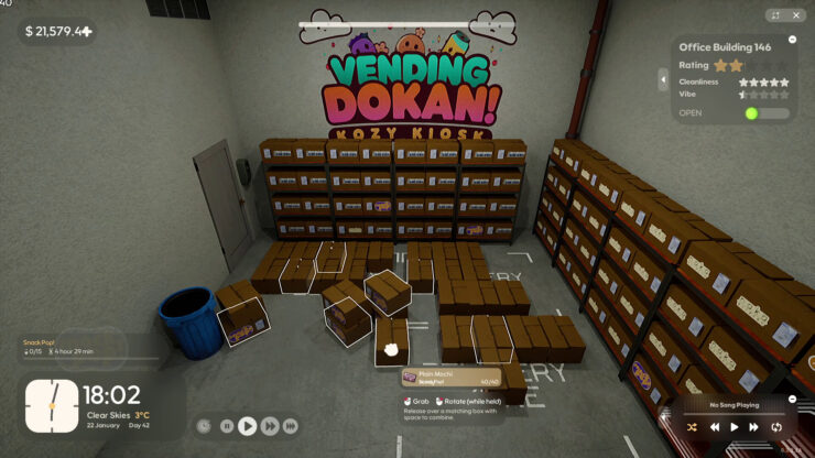 Vending Dokan - A room filled with boxes.