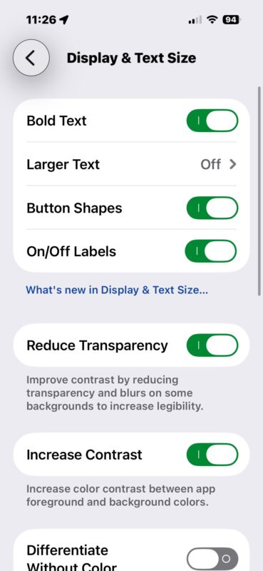 Lots of iOS 26 Accessibility settings to toggle on so that you can have better usability and legibility of your iPhone and iPad 