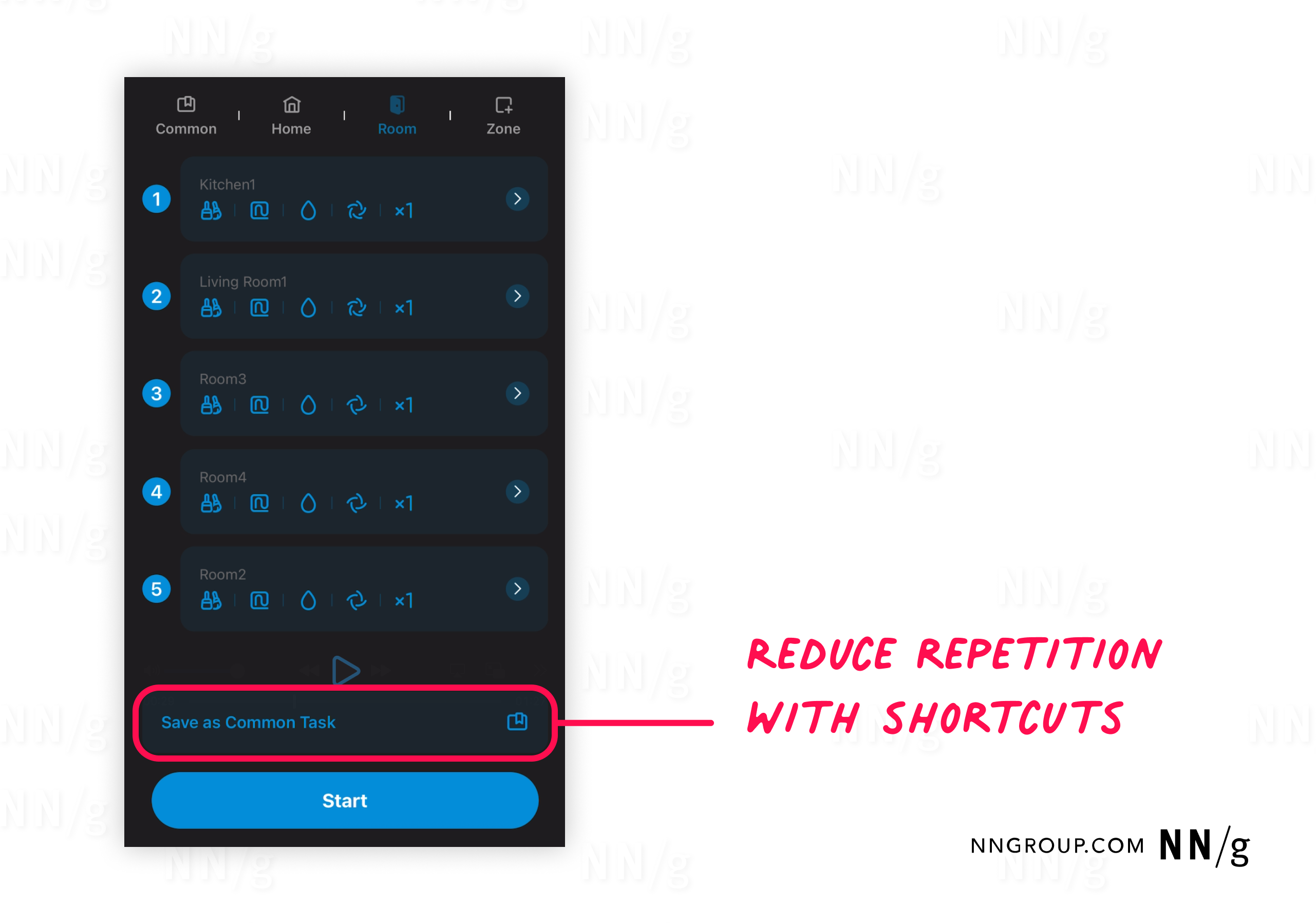An app that includes a