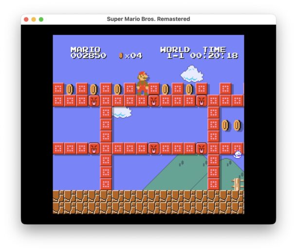 Super Mario Bros Remastered running on a Mac