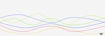 Sheet music stave lines (wavy)