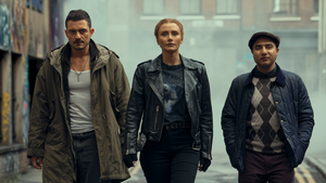 Orlando Bloom, Bryce Dallas Howard, and Nick Mohammed in DEEP COVER Orlando Bloom, Bryce Dallas Howard, and Nick Mohammed in DEEP COVER