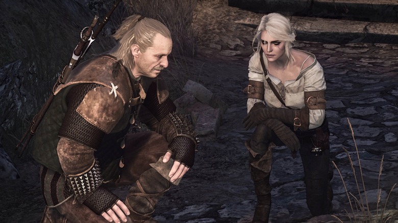 Vesemir and Ciri strategize before the battle in The Witcher 3: Wild Hunt