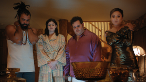 Diggs, Daddario, Gad, and Park in A TREE FELL IN THE WOODS Diggs, Daddario, Gad, and Park in A TREE FELL IN THE WOODS