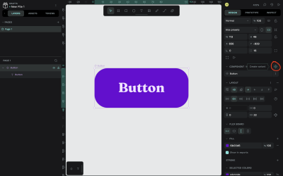 Creating a component variant in Penpot
