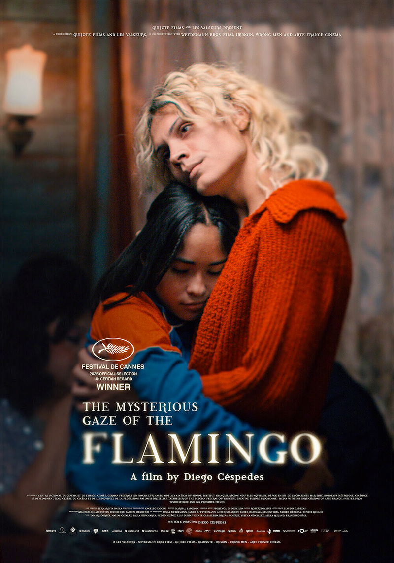The Mysterious Gaze of the Flamingo Poster