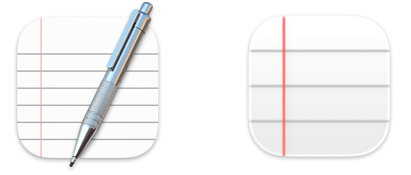 TextEdit’s icons old and new