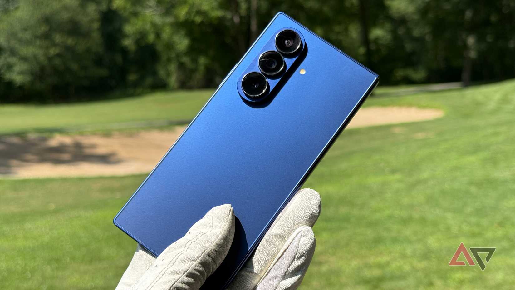 Samsung Galaxy Z Fold 7 out on the golf course
